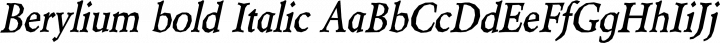 Berylium bold Italic free font